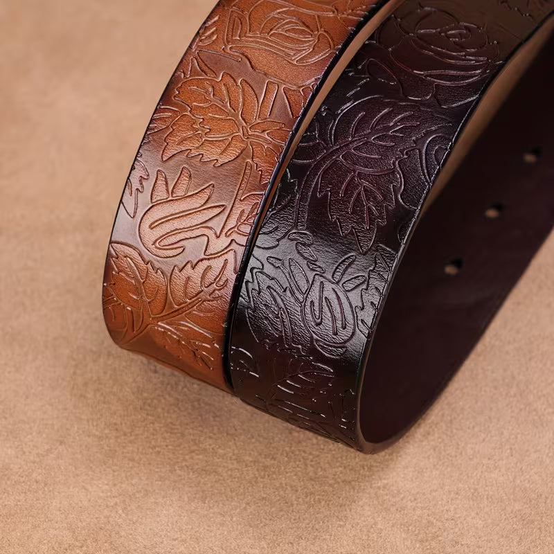 Steampunk - Női bőr öv patentos csattal