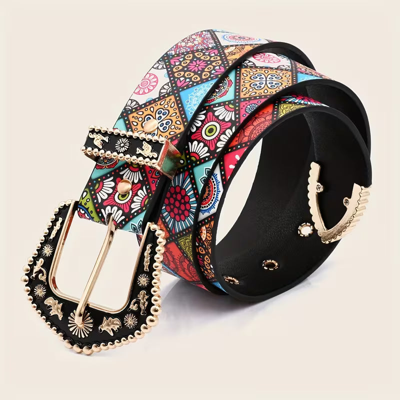 Steampunk - Női etnikus stílusú széles öv