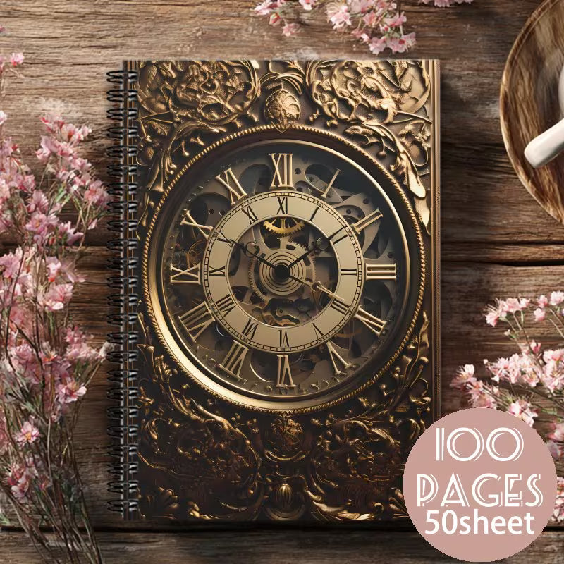 Steampunk - 1 db Egyszerű és Szórakoztató Üres Spirálfüzet