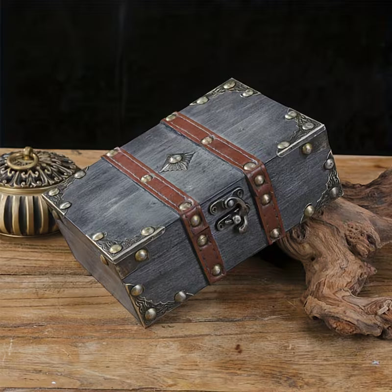 Steampunk - Klasszikus Fából Készült Vintage Asztali Tárolódoboz, Kellék