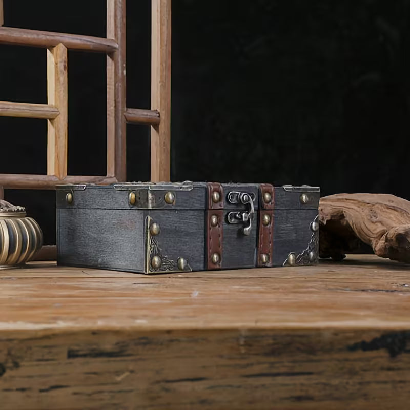 Steampunk - Klasszikus Fából Készült Vintage Asztali Tárolódoboz, Kellék