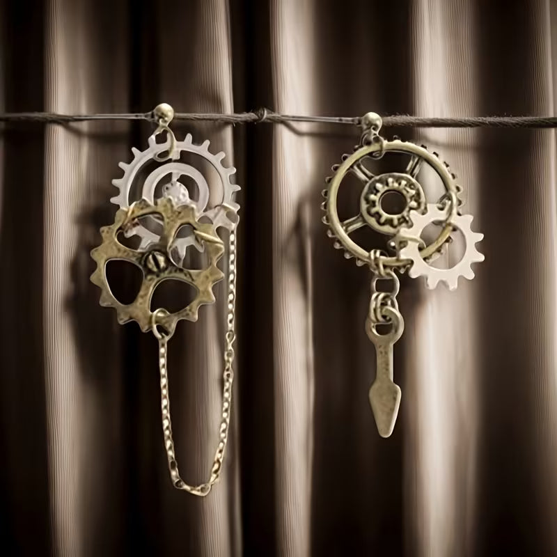 Steampunk - stílusú fogaskerék fülbevaló
