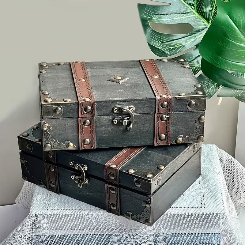 Steampunk - Klasszikus Fából Készült Vintage Asztali Tárolódoboz, Kellék