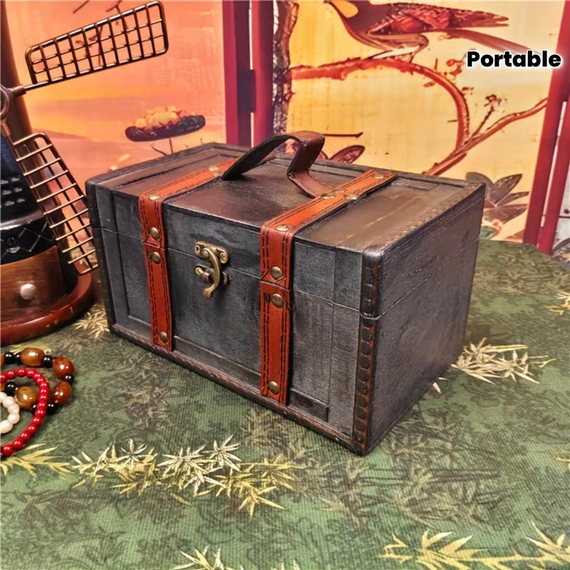 Steampunk - Kincsesláda, Retro stílusú tárolódoboz, Szerszámosláda, Tárgytároló doboz, Fából készült doboz, Kelléktároló doboz, Hordozható ékszerdoboz