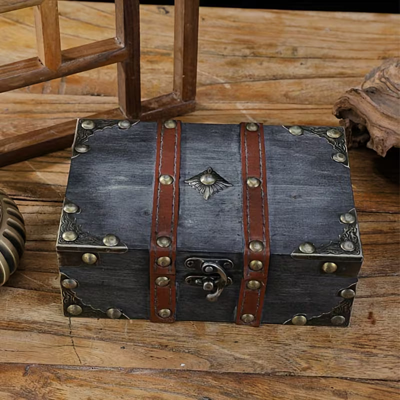 Steampunk - Klasszikus Fából Készült Vintage Asztali Tárolódoboz, Kellék