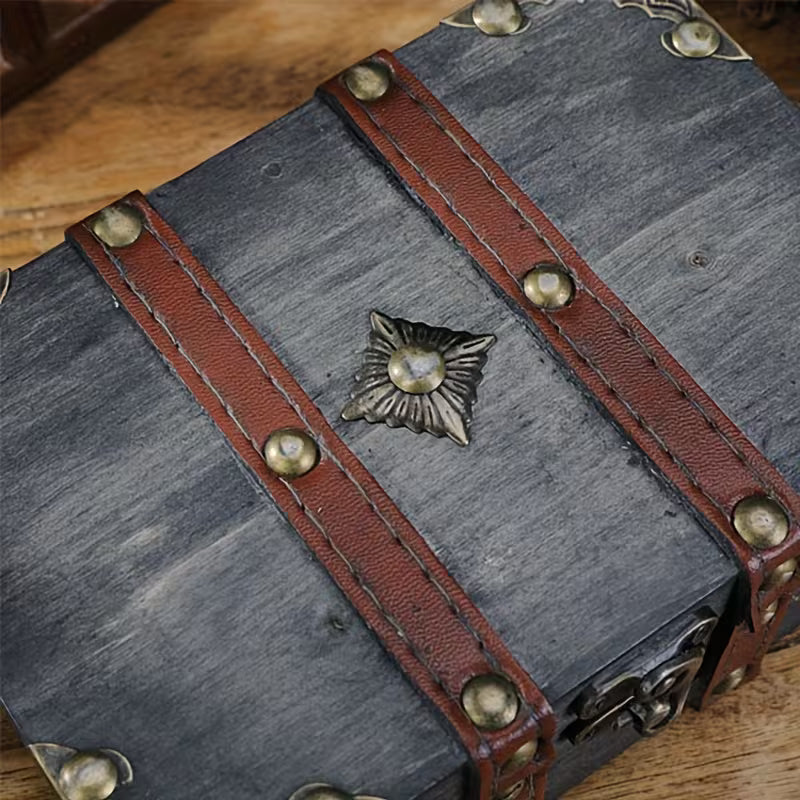 Steampunk - Klasszikus Fából Készült Vintage Asztali Tárolódoboz, Kellék