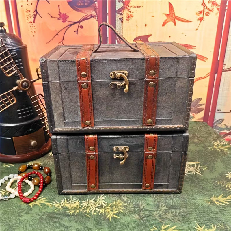 Steampunk - Kincsesláda, Retro stílusú tárolódoboz, Szerszámosláda, Tárgytároló doboz, Fából készült doboz, Kelléktároló doboz, Hordozható ékszerdoboz