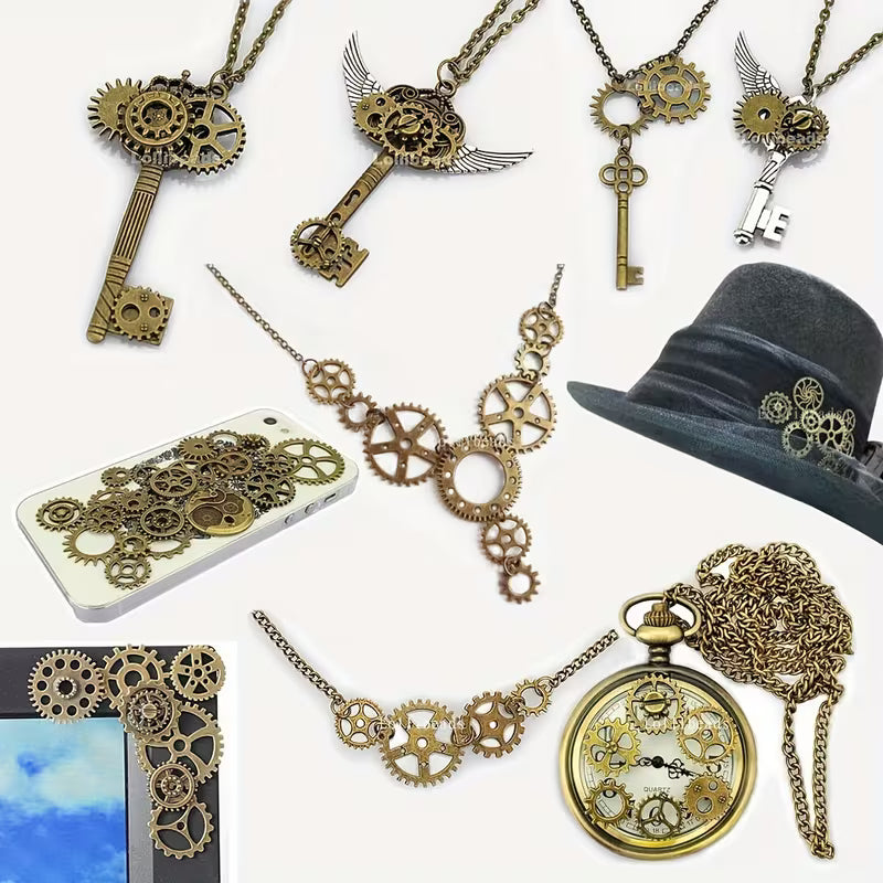 Steampunk - 30db Antik Bronz Keverék Csontváz