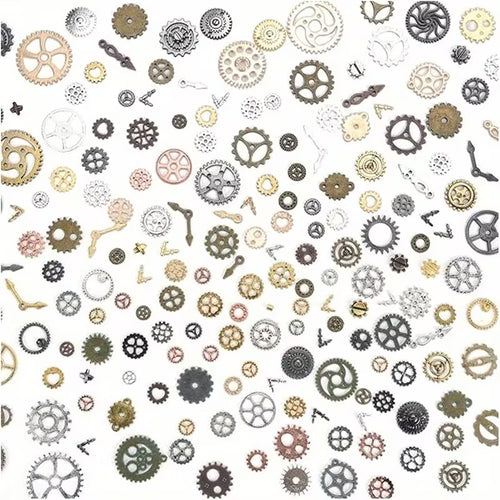 Steampunk - 200g Vegyes Steampunk Ötvözet Fogaskerék Medál Vintage Mechanikus Díszek Ékszerkészítéshez