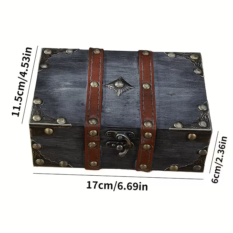 Steampunk - Klasszikus Fából Készült Vintage Asztali Tárolódoboz, Kellék