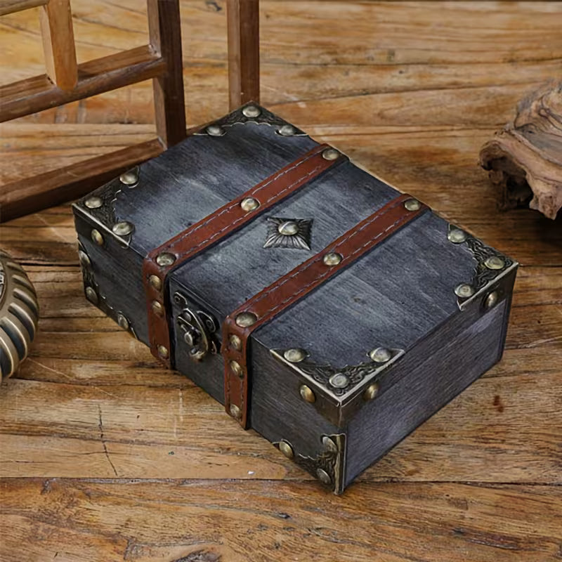 Steampunk - Klasszikus Fából Készült Vintage Asztali Tárolódoboz, Kellék