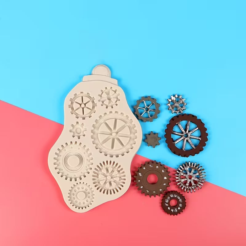 Steampunk - Fogaskerék Csipke Szilikon Öntőforma Gyertyakészítéshez