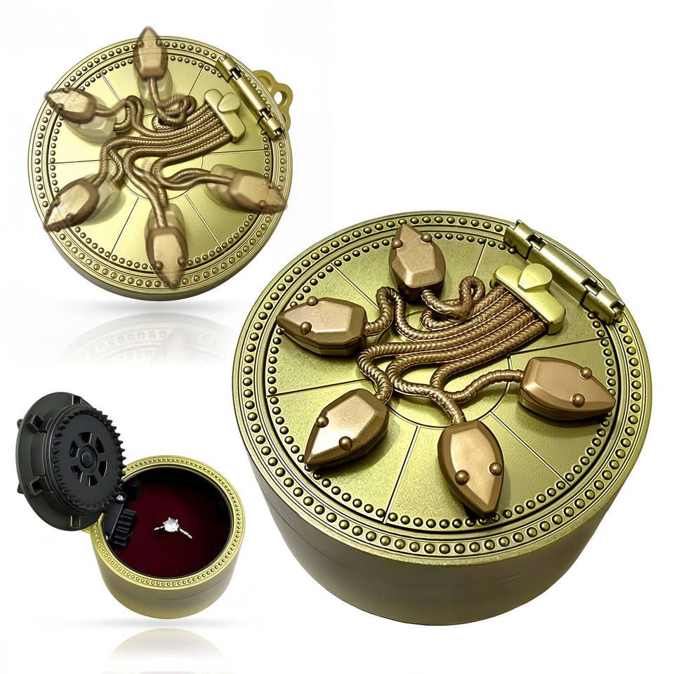 Gothic Home Decor Snake Door Mystery Box Dark Academia Aesthetic Trinket Case Vintage Sculpture Desktop Jewelry Storage Box
