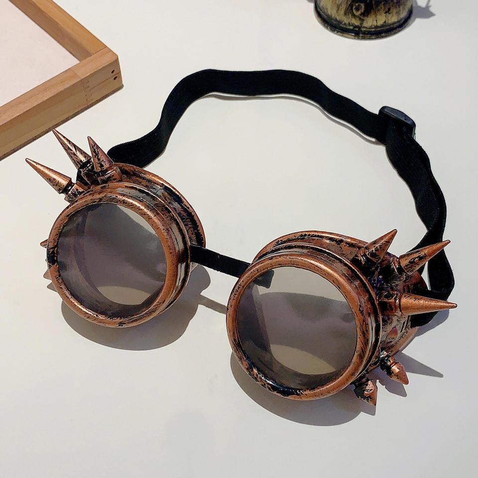 Steampunk - Napszemüveg, kerek, bronz
