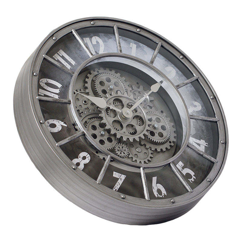 Steampunk Metal – Steampunk fogaskerék dekorációs falióra (fém) 45,72 cm átmérő, fekete