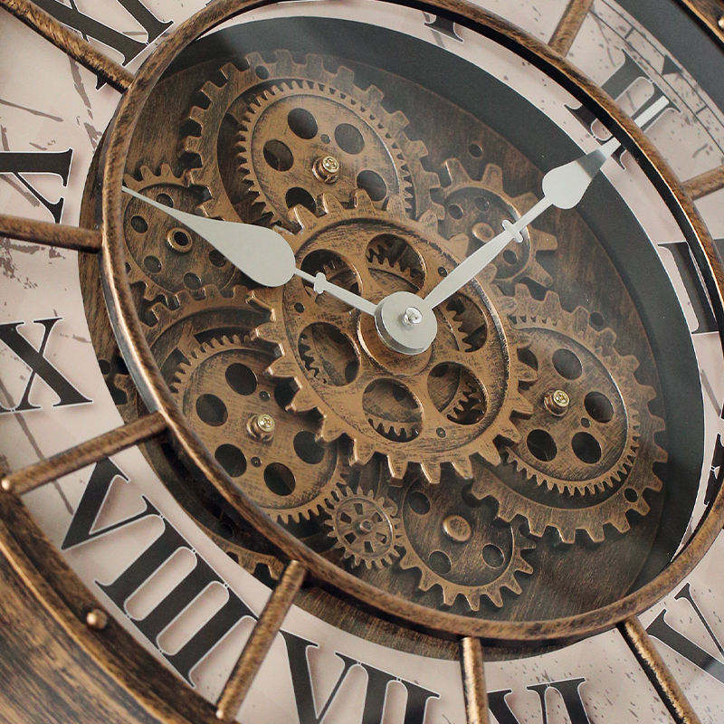 Steampunk Metal – Steampunk fogaskerék dekorációs falióra (fém) 45,72 cm átmérő, arany