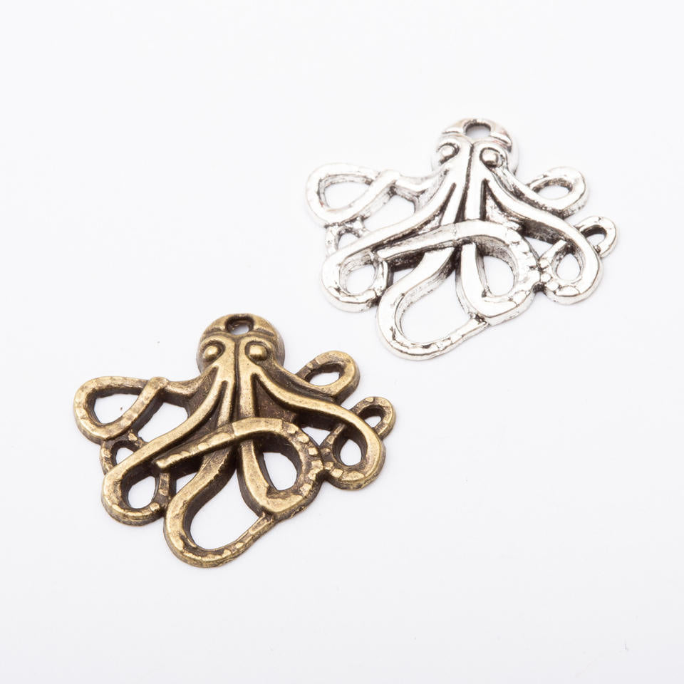 Steampunk - Vintage, polip medál, ötvözet, DIY ékszerkiegészítő