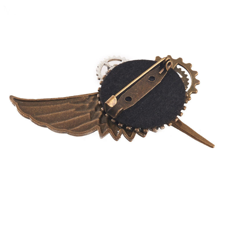 Steampunk - Szárnyasbogár fogaskerék bross