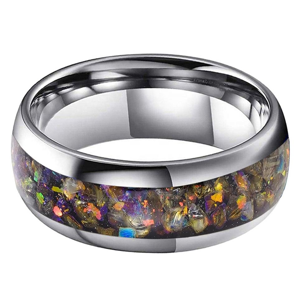 Steampunk Polished – Klasszikus, tungsten gyűrű, 9.5 - ös méret, többszínű