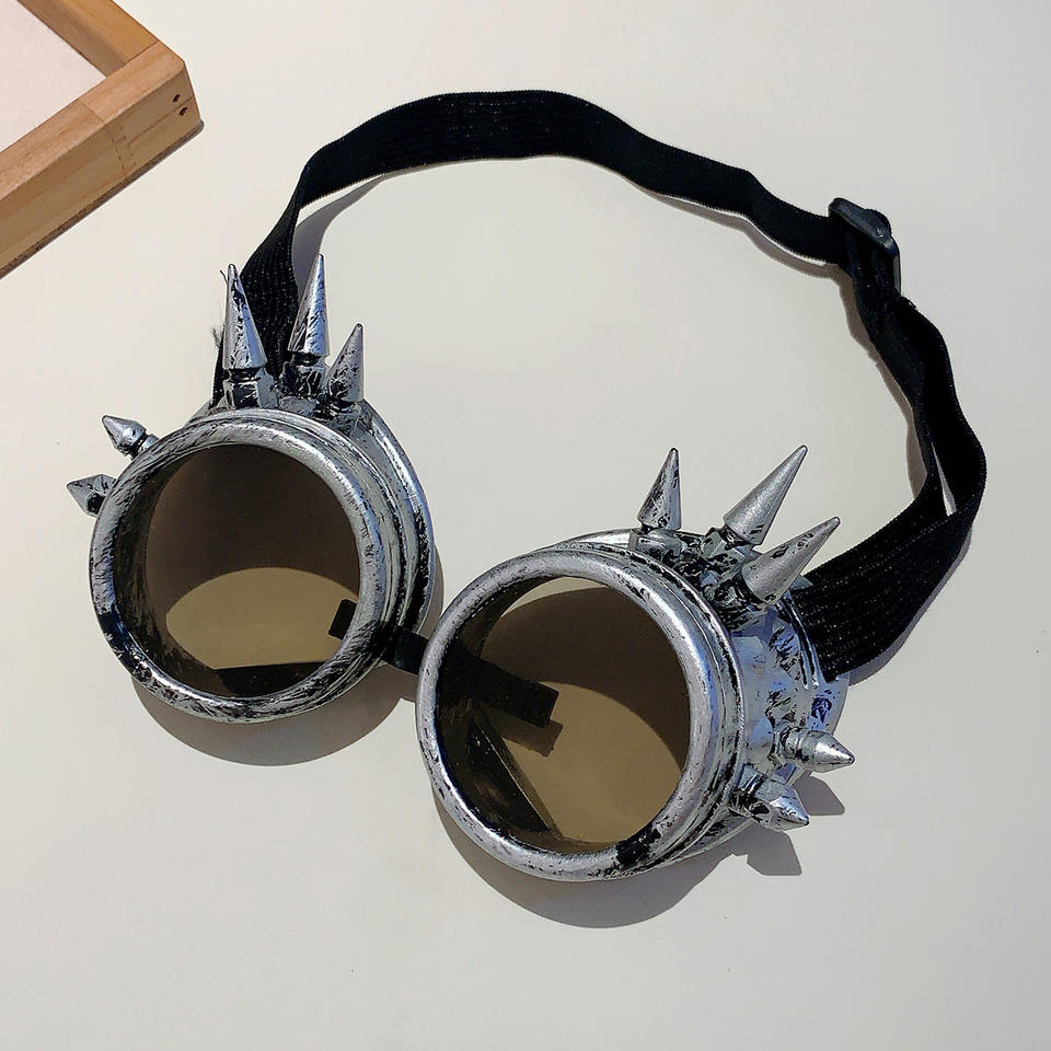 Steampunk - Napszemüveg, kerek, bronz