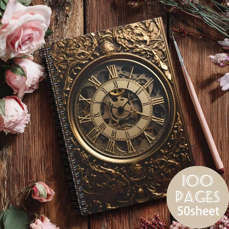 Steampunk - 1 db Egyszerű és Szórakoztató Üres Spirálfüzet