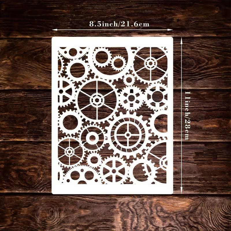 Steampunk - Fogaskerekek Sablon DIY