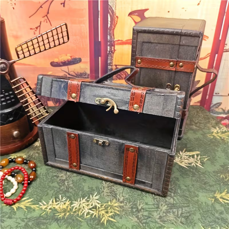 Steampunk - Kincsesláda, Retro stílusú tárolódoboz, Szerszámosláda, Tárgytároló doboz, Fából készült doboz, Kelléktároló doboz, Hordozható ékszerdoboz