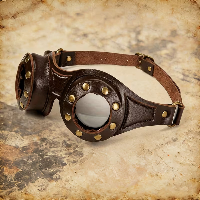 Steampunk - bőr vintage szemüveg