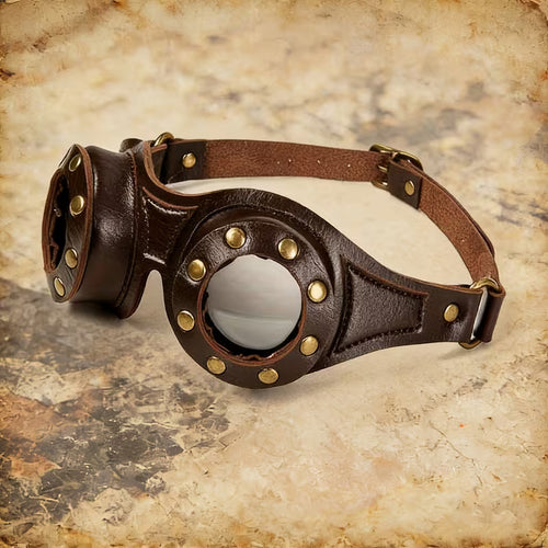 Steampunk - bőr vintage szemüveg