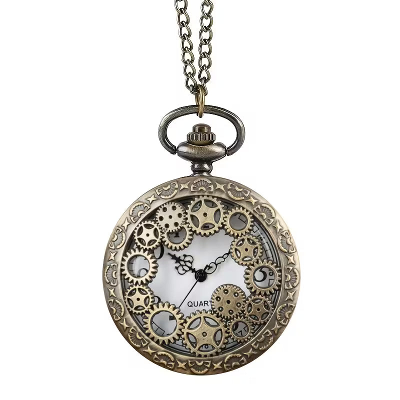 Steampunk - Faragott férfi zsebóra, divatkiegészítő