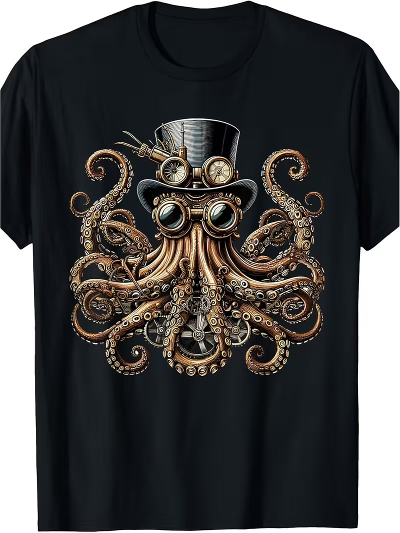 Steampunk - Polip Grafikás Póló
