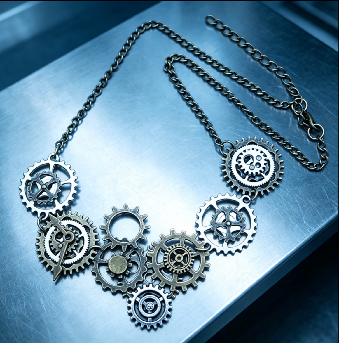 Steampunk - Mechanikus fogaskerék nyaklánc